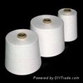 ring spun polyester yarn for weaving and