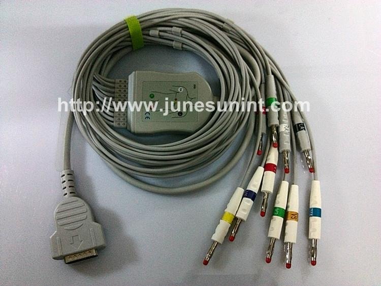 EKG cable with 10 leads for GE Marqutte 