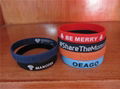 Good price Silicone Wristband with print logo or Debossed logo  4