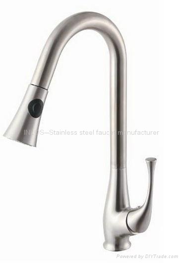 Stainless steel Pull-out kitchen faucet