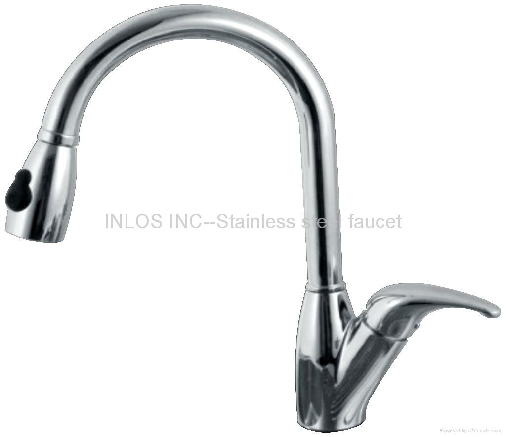 Stainless steel Pull-out kitchen faucet 2