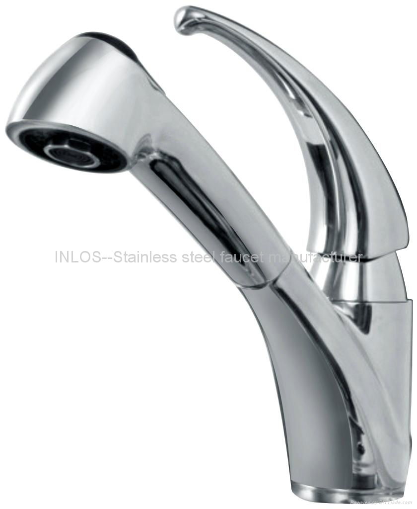 Stainless steel Pull-out kitchen faucet 3