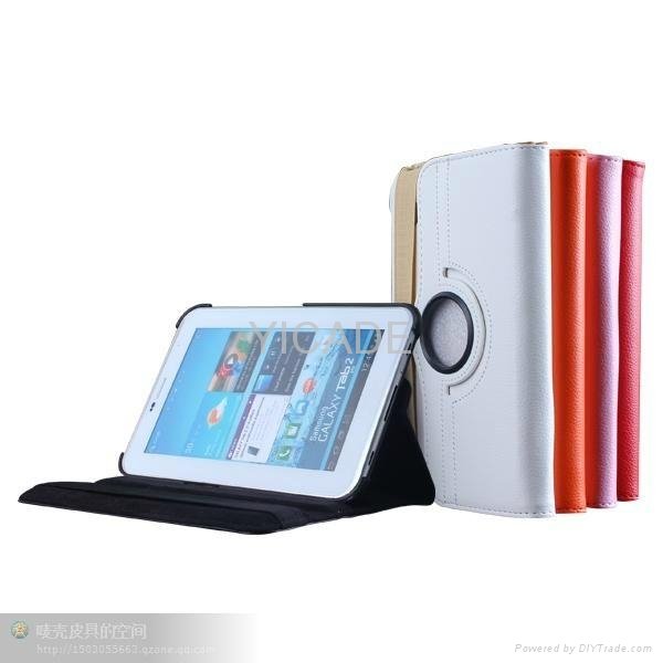 samsung galaxy tab p3100 360 degree rotating leather case cover 2