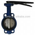 high quality dn100 handl wafer butterfly valve manufacture  1