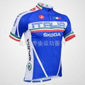 2013 sublimated custom Blue Short Sleeve sublimated cycling sets 1