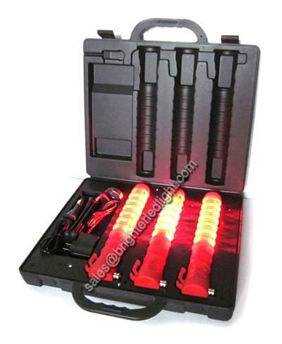 Rechargeable LED Flare Baton Rainbow Racing LED Baton Kit Set Case 5
