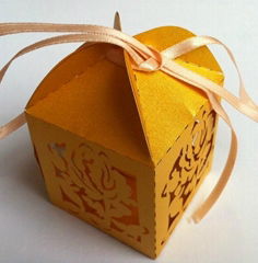 Wedding bridal favor laser cut candy box