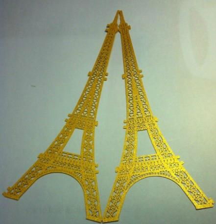 Hot sale laser cut 3D card tower deco 2