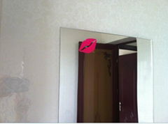 Shetterproof acrylic single mirror with screen print