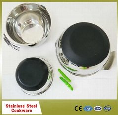 Stainless steel bowl with silicon rubber