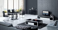 stainless steel coffee table chair dining table tv cabinet