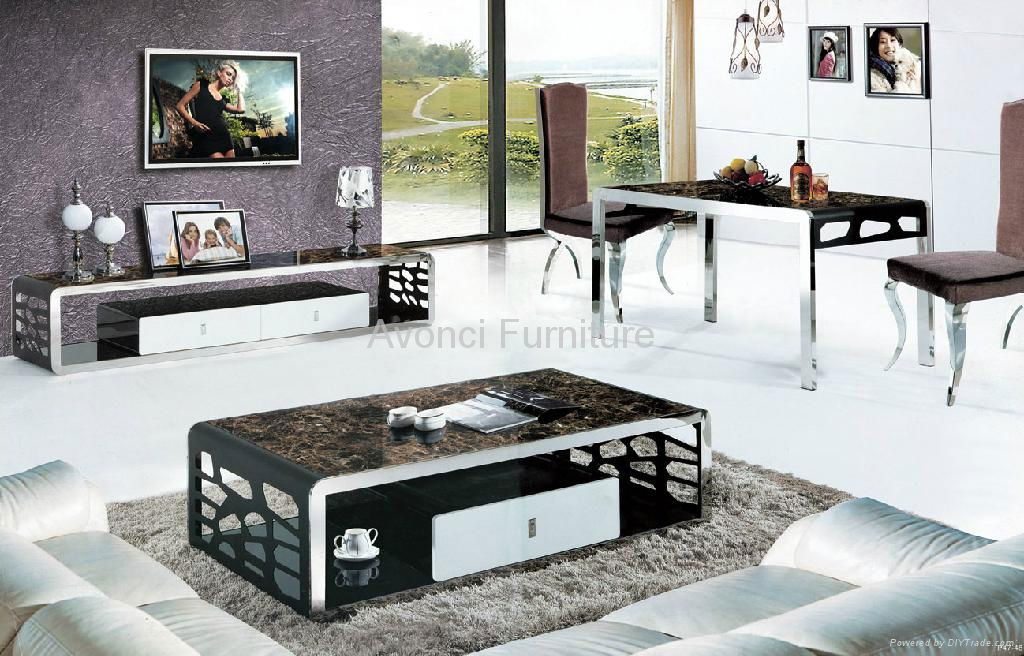 Modern style Stone Furniture Living Room Furniture Coffee Tables