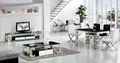 Stainless Steel Dining Table With Marble 1