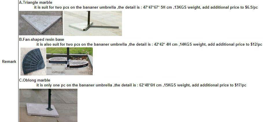 Polyester Garden Hanging Parasol Roma Umbrella (TT-057A) 2