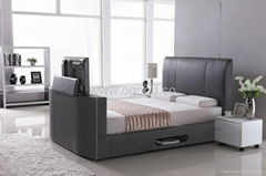 Modern Designs Leather Bed Designs TV Bed TB005-2