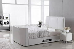 Modern Designs Leather Bed Designs TV Bed TB005-2