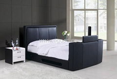 Fashion Leather Bed Designs TV Bed TB005