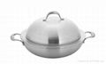 All-clad tri-ply Original stainless steel skillet with lid