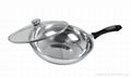 All-clad tri-ply Original stainless steel skillet with lid 4