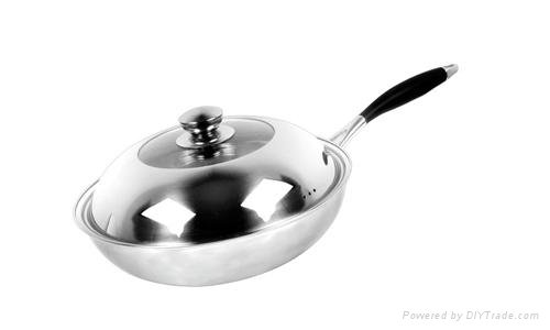 All-clad tri-ply Original stainless steel skillet with lid 5
