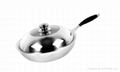 All-clad tri-ply Original stainless steel skillet with lid 5