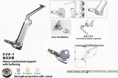 Hydraulic stay with soft closing