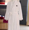 Cotton Plain Hotel Bathrobe With Embroidery 2