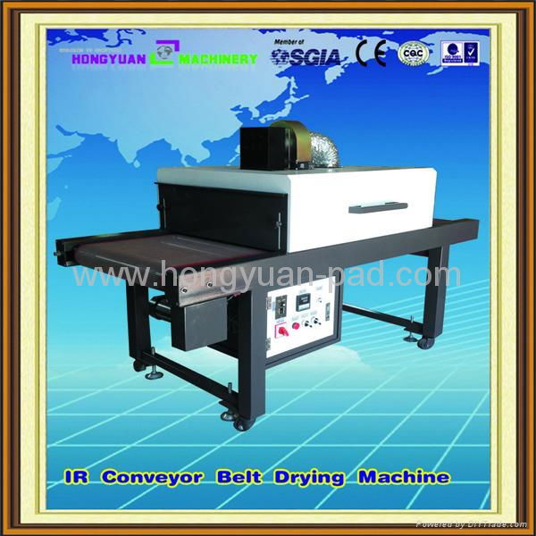 IR drying machine with conveyor