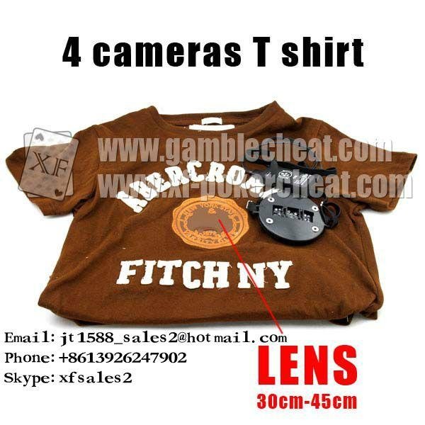 2013 4 cameras T-Shirt hidden infrared lens|poker texas|cheat holdem poker 2