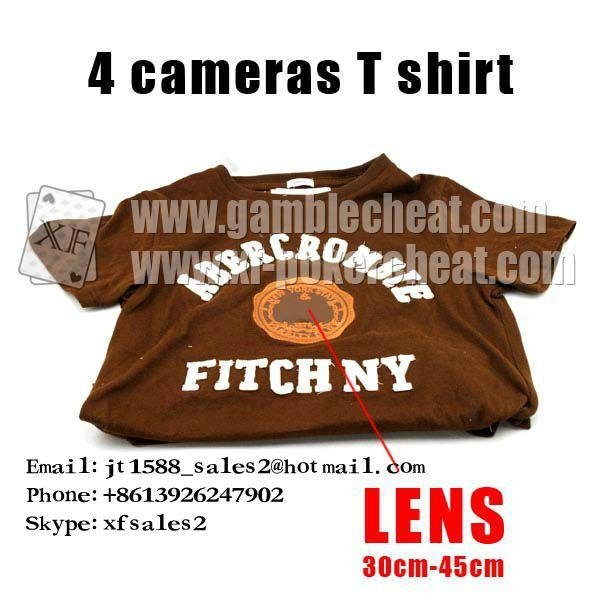 2013 4 cameras T-Shirt hidden infrared lens|poker texas|cheat holdem poker 5