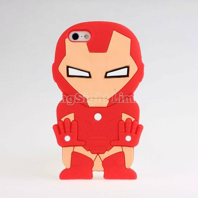 New 3D Ironman Design Soft Silicone Protective Case For iPhone 5 