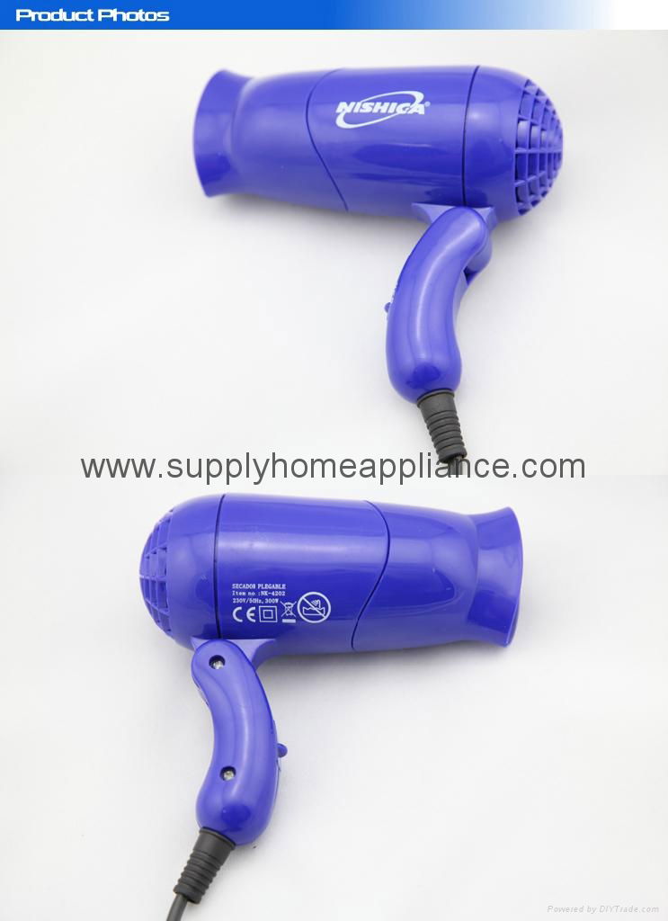 China Promotion Mini Travel Hair Dryer with Comb 5