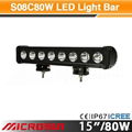 15" 80W off road single row LED work