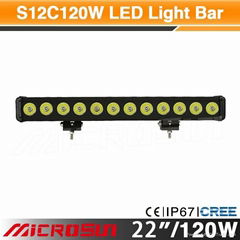 22" 120W off road single row LED work light bar