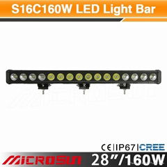 28" 160W off road single row LED work light bar