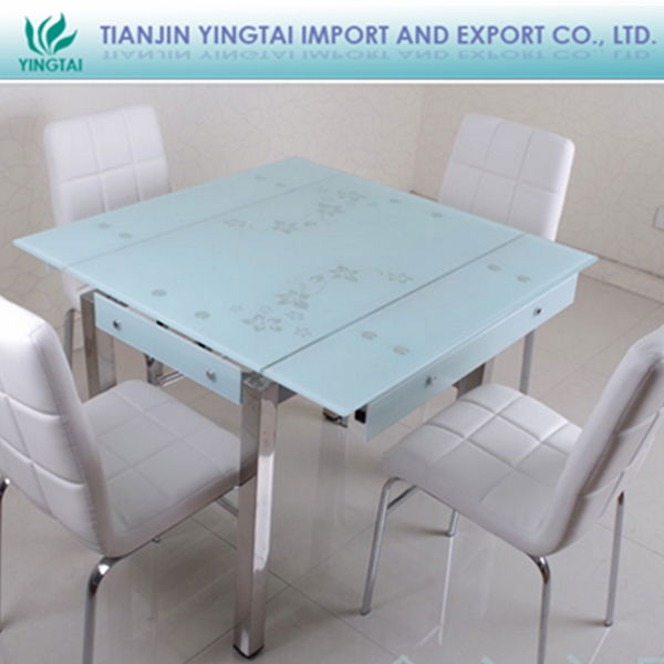 2013 Newly listed high quality handmade adjustable  glass dining table 5