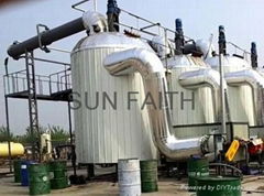 Vessel type waste motor oil recycling equipment