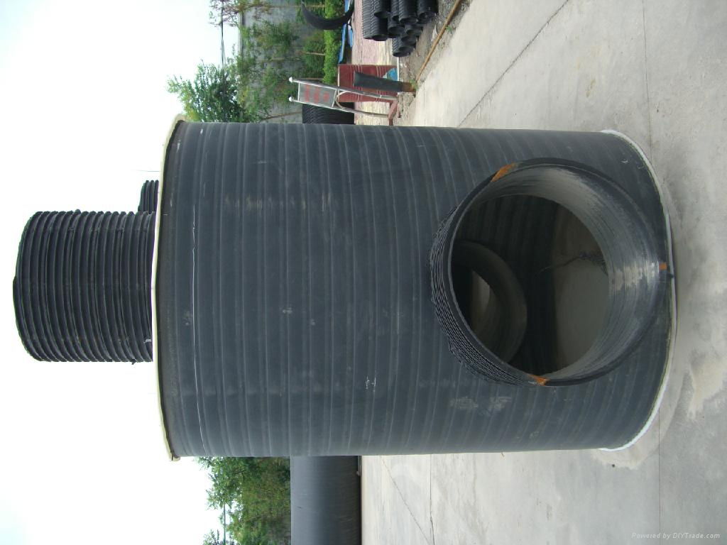 Steel Reinforced corrugated PE Drainage Pipe 