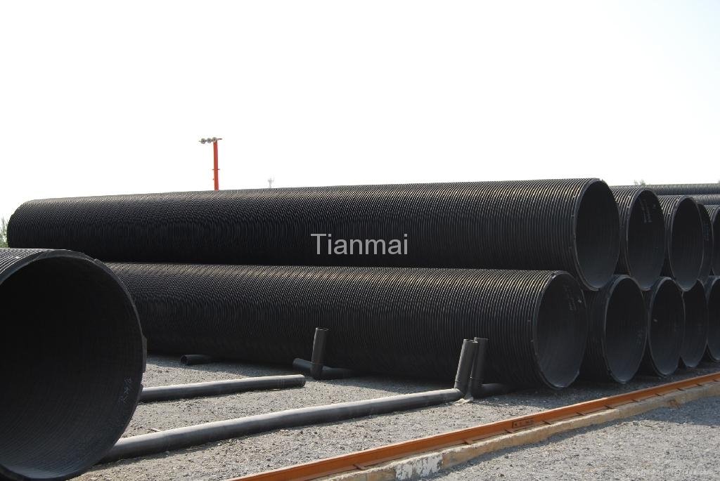 Steel Reinforced corrugated PE Drainage Pipe  3
