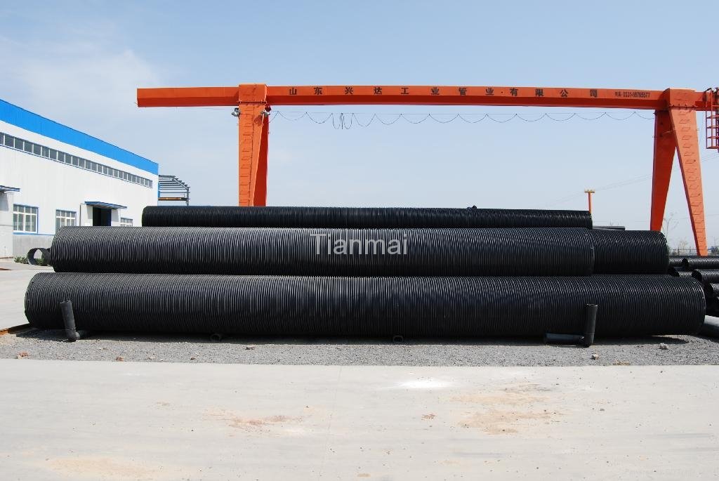 Steel Reinforced corrugated PE Drainage Pipe  4