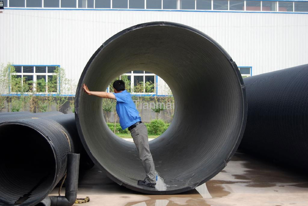 Steel Reinforced corrugated PE Drainage Pipe  5