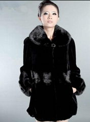 fashion women mink fur coat