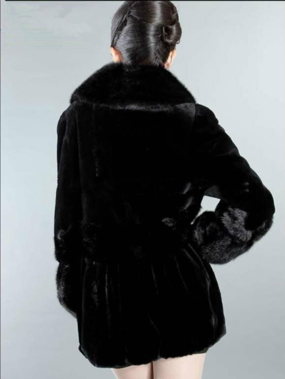 fashion women mink fur coat 2