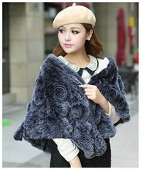 Rex Rabbit Fur Shawl