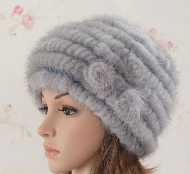 Fashion natural mink fur hat 