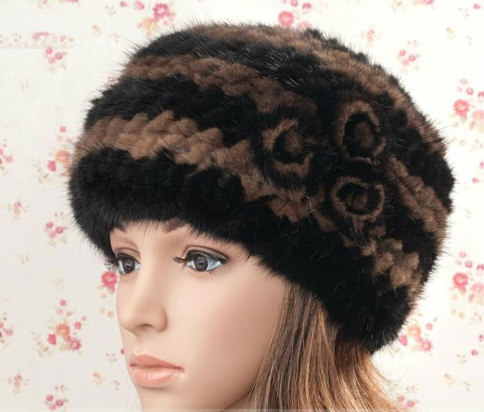 Fashion natural mink fur hat  2