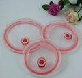 3PCS Glass Bowl Set with with Silicone sealed lid and decal 3