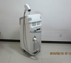 Vacuum diode laser hair removal
