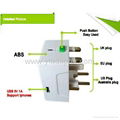 all in one world travel adapter plug with USB 5V 1A can charger mobile phone 3