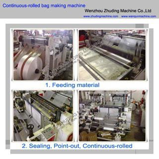 Automatic continuous-rolled point cut bag making machine 2